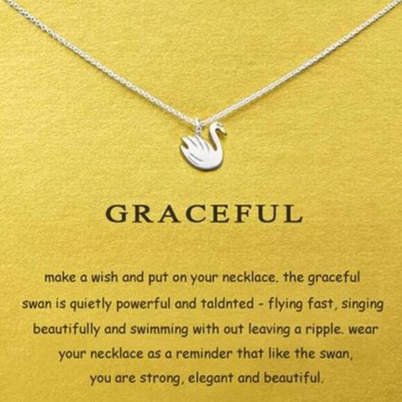 Swan Pendant Necklace – “Graceful” Strength & Elegance Jewelry Minimalist - Picture 1 of 6